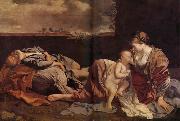 Orazio Gentileschi Le Repos de la Sainte Famille pendant la fuite en Egypte oil painting artist